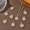 SHEGRACE Brass Clear Cubic Zirconia Charms XGRQ4G046-537G-4