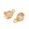 Brass with Cubic Zirconia Charms KK-D024-23A-G-2