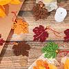 Autumn DIY Maple Leaf Tree Felt Hanging Ornaments DIY-WH0407-04-3