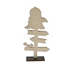Halloween Wood Sign Ghost Ornament DJEW-M016-01C-2