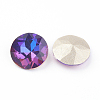 Pointed Back & Back Plated Glass Rhinestone Cabochons RGLA-J012-10mm-001VB-3