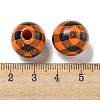 Printed Wood European Beads WOOD-G022-13B-3