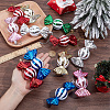 24Pcs 6 Colors Christmas Electroplate Plastic Candy Pendants Decorations KY-BC0001-47-3