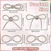 5Pcs 5 Styles Bowknot Iron Brooches for Backpack Clothes JEWB-AR0001-18-2