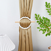 Ring Cotton Cord Curtain Tieback with Wood Stick DIY-WH0899-328-4