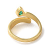 Brass Micro Pave Cubic Zirconia Solitaire Ring LS-RJEW-K259-01C-G-3