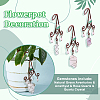 3Pcs Nuggets Natural Green Aventurine & Amethyst & Rose Quartz & Quartz Crystal Flowerpot Decoration HJEW-OC00089-4
