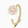 Dasiy Rotatable Open Cuff Rings for Women RJEW-C118-05G-1