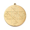 304 Stainless Steel Pendants STAS-Q002-06G-1