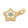Brass Micro Pave Cubic Zirconia Pendents KK-M303-01G-10-2