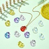 50Pcs 5 Colors Transparent Spray Painted Glass Pendants GLAA-YW0003-94-6