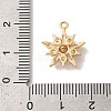 Brass Micro Pave Clear Cubic Zirconia Pendants KK-M294-07G-02-3