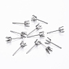 Tarnish Resistant 304 Stainless Steel Stud Earring Settings LS-STAS-H376-97-1