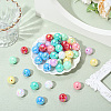 120Pcs 8 Colors Opaque Acrylic Beads MACR-PA0001-12-3