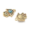 Brass Micro Pave Cubic Zirconia Charms KK-G391-09G-1-2