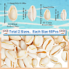 100Pcs 2 Styles Natural Cowrie Shell Pendants BSHE-SC0001-22-2