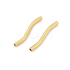 Brass Wavy Tube Beads KK-H532-36A-G-2