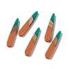 Opaque Resin & Walnut Wood Pendants RESI-M027-12J-3