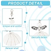 Angel Acrylic & Glass Pearl & Shell Pendant Decorations HJEW-GO00037-5