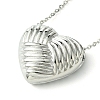 Rack Plating Brass Heart Pendant Necklaces for Women NJEW-G139-01P-1