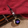 Luminous Brass & Lampwork Twelve Zodiac Turning Pendant Decorations LUMI-PW0004-019F-1