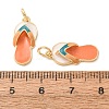 Brass Enamel Pendants X-KK-B026-25G-3