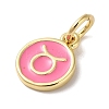Real 18K Gold Plated Brass Enamel Charms KK-L216-001G-D04-2