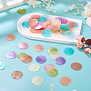 80Pcs 8 Colors Spray Painted Natural Capiz Shell Pendants BSHE-TA0001-24-6