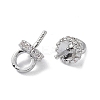 Brass with Cubic Zirconia Peg Bails LS-KK-B087-13A-P-2
