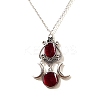 Gothic Triple Moon Goddess Glass Pendant Necklace LS-PW-WGDB247-02-1