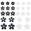 100Pcs 10 Styles Flower Resin Cabochons RESI-TA0004-28A-2