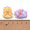 Cartoon Opaque Resin Pendants RESI-C043-01P-3