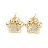 Rack Plating Brass Micro Pave Cubic Zirconia Charms KK-C008-36G-2
