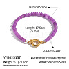 Natural Amethyst Rondelle Beaded Bracelets OA9565-5-1