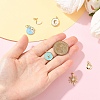 6Pcs 6 Styles Rack Plating Brass Pendants KK-YW0003-57-3