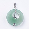 Natural Green Aventurine Pendants G-F546-A06-3