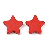 Spray Painted Wood Beads WOOD-F017-01C-1