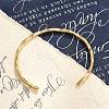 Ion Plating(IP) 304 Stainless Steel Cuff Bangles BJEW-H323-01G-4
