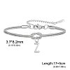 304 Stainless Steel Initial Charm Bracelets FS-WGD8E41-05-1