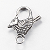 Tibetan Style Alloy Lobster Claw Clasps X-TIBE-T002-25AS-NR-2