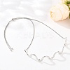 304 Stainless Steel Wavy Line Choker Slider Necklaces NJEW-Z106-01P-3