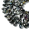 Transparent Electroplate Glass Beads Strands GLAA-K064-07A-HP01-3