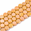 Electroplate Opaque Solid Color Glass Beads Strands EGLA-T020-07K-1