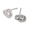 Non-Tarnish 304 Stainless Steel Stud Earrings EJEW-M242-02C-P-2