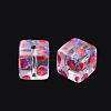 Transparent Printed Acrylic Beads MACR-S374-08A-03-2