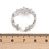 Brass Adjustable Cuff Rings for Women RJEW-H256-16P-5