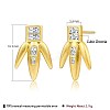 Brass Micro Pave Cubic Zirconia Stud Earrings EJEW-BB70421-5