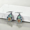 Alloy Enamel Dangle Earrings WG48F3E-02-2