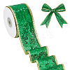 Christmas Theme 10 Yards Polyester Ribbon OCOR-WH0070-238A-1
