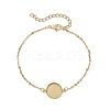2Pcs 2 Colors 304 Stainless Steel Round Cabochon Setting Bracelets BJEW-JB11091-3